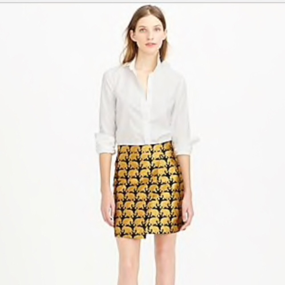 J Crew Elephants on Parade skirt RARE!